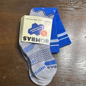 Bombas Men's Royal Blue and Light Gray Athletic Socks - Performance Pack